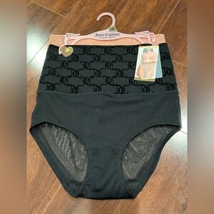 NWT - Juicy Couture 2-Pack Mesh High-Waisted Mesh Shaping Briefs - Woman's M